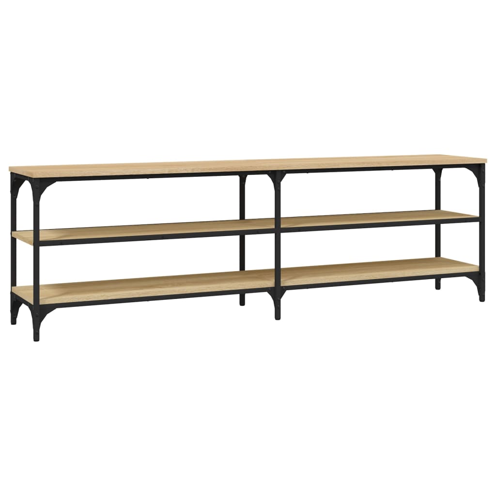 TV Stand in Sonoma Oak Finish 160 x 30 x 50 cm Engineered Wood