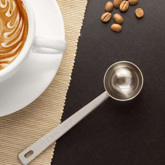 1Pc Stainless Steel Measuring Spoon Tea Coffee Powder Measure Cooking Scoop
