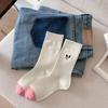 Ladies Spring and Summer Thin New Pure Cotton Cartoon Boneless Pile Socks