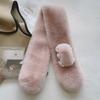 1Pc Plush Soft Scarf Warm Fur Collar Wind-resistant Clothing Accessories Skin-friendly Lace Pearl