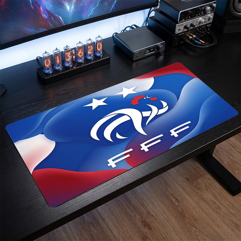 Tappetino Mouse Scudo Calcio Francia, Tappetino da Scrivania Esteso in Gomma Antiscivolo per Gaming Ufficio Laptop Regalo per Fan