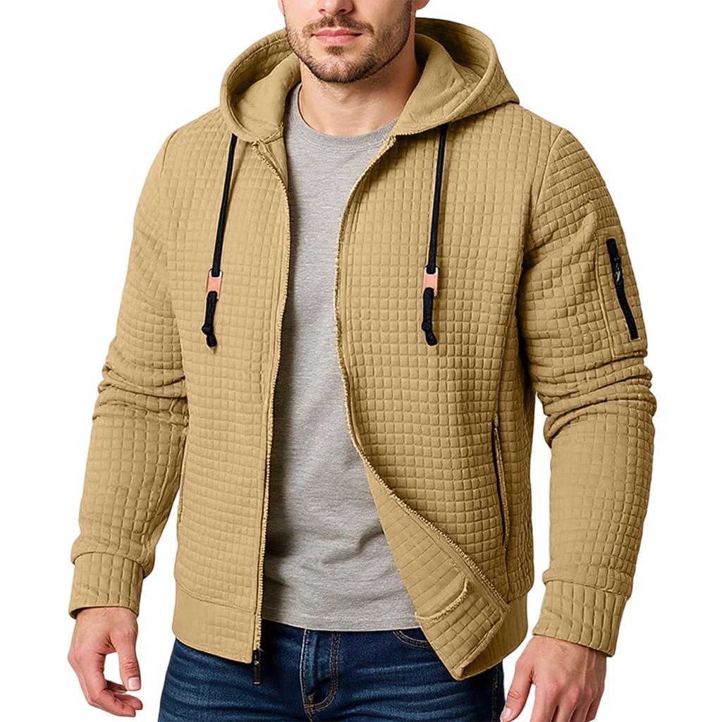 Men'S Zipper Sweatshirt Long Sleeved Fashionable Casual Zipper Sweater