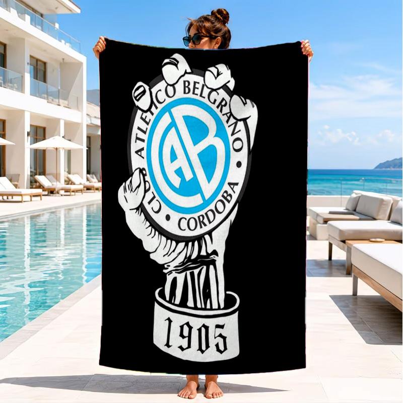 Atletico Belgrano Crest Beach Towel, Quick-drying, Easy to Care for, Suitable for Both Fitness and Beach Vacations,Sports Essential