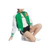 Adidas Originals Color Block Striped Retro Sports Zip Jacket Women Jackets Green IU4769