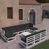 Day and Night - Day and Night 11-piece Garden Furniture Set with White Pine Wood Cushions