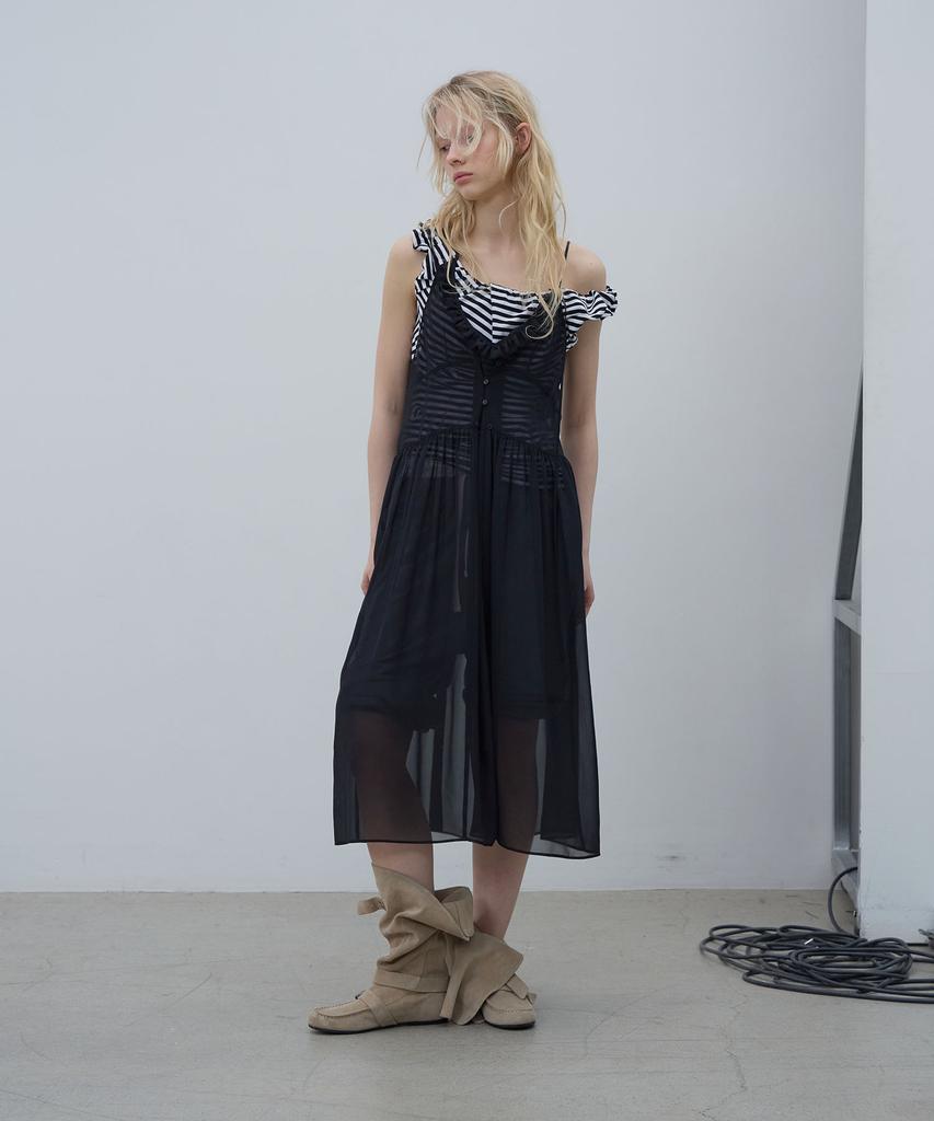Lcdc Tm Mesh Frill Dress (Black)