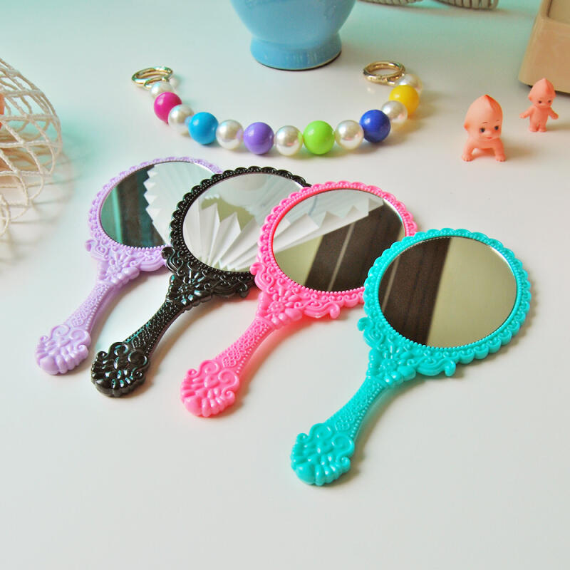 Colorful Princess Hand Mirror (4) Pink