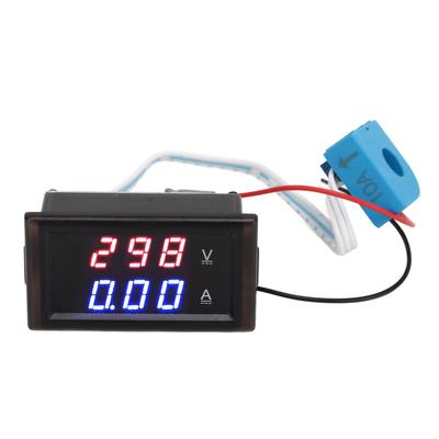 Hall DC Digitalt Display Amperemeter Arbeidsspenning 4‑30V Dobbelt LED-display Strøm Voltmeter Panel