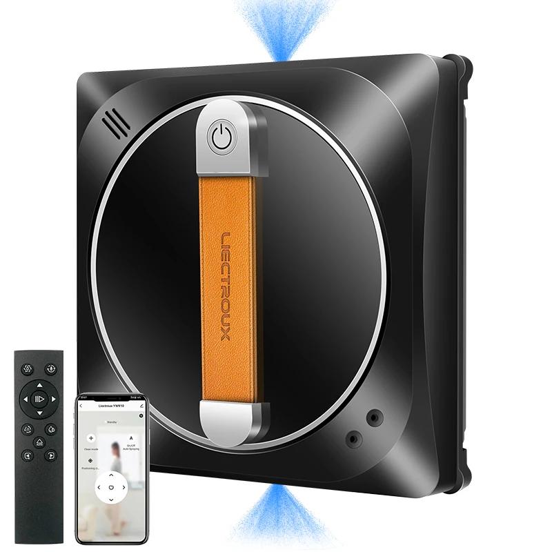 

Робот-пилосос для вікон, Подвійне розпилення води, Лазерний датчик, Домашній робот-пилосос для підлоги та вікон, Керування через додаток Yes чорний