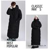 Unisex Long Goose Down Jacket Floor-Length Ultra-Warm Coat