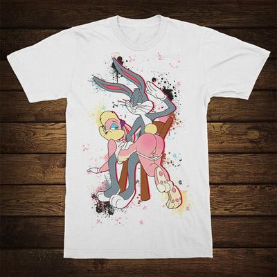 Naughty Bugs Bunny and Lola T-Shirt Unisex Cotton Tee S-4XL YI427 Unisex T-Shirt