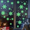 3D Snowflake Static Stickers Fluorescent Window Sticker New Snowflake Decoration  Christmas