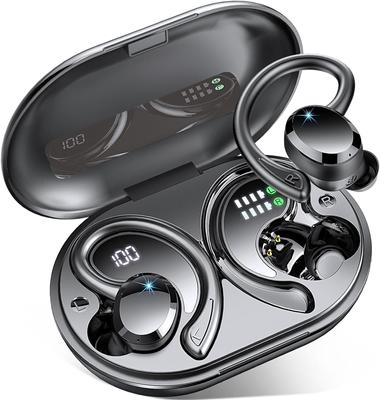Wireless Earbuds Bluetooth 5.3 Sport Headphones 14.2mm Driver Stereo Over Ear Buds 48Hrs Earphone Earhook Noise Cancelling IP7 Waterproof Headset