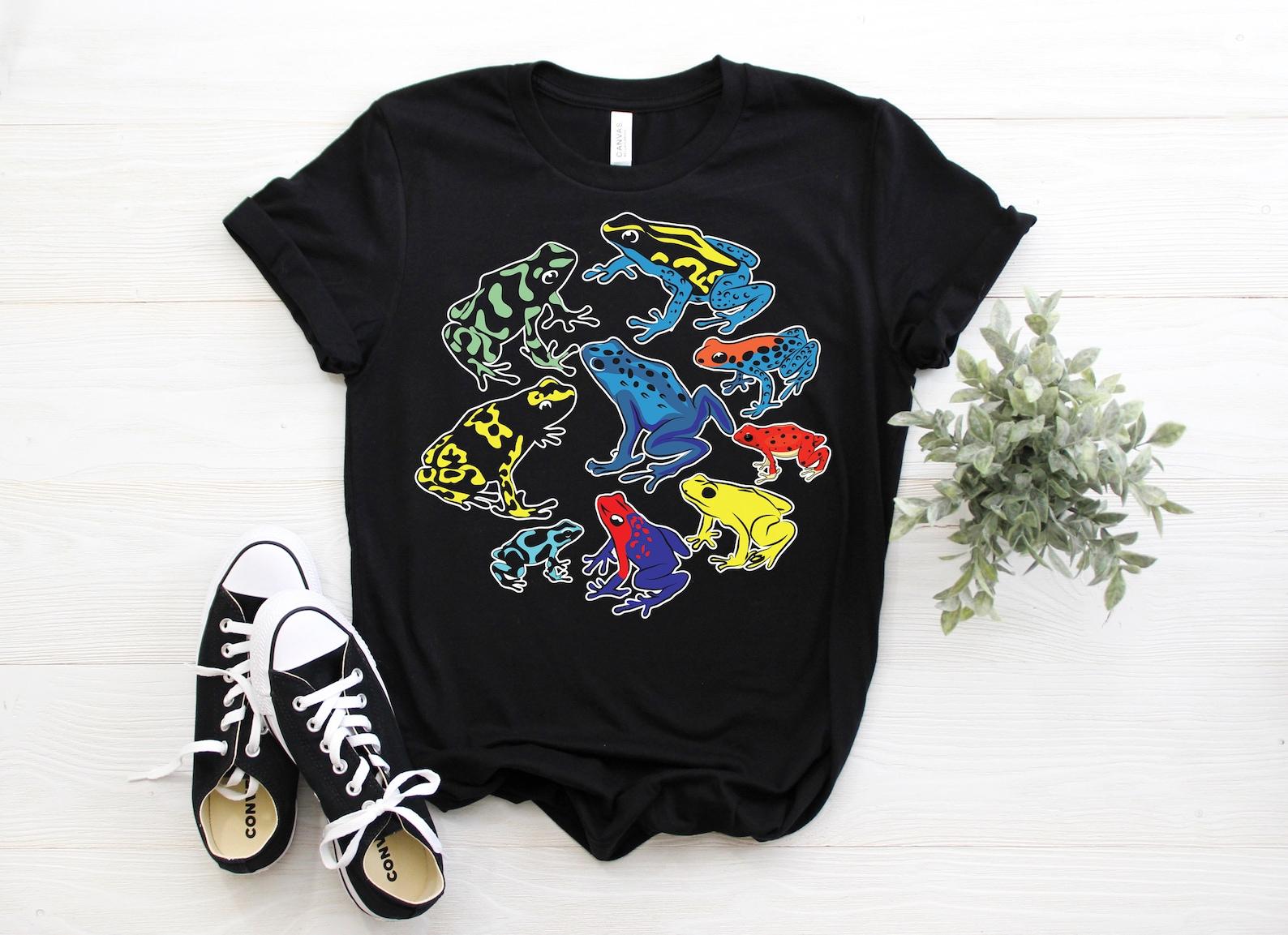 Type Of Frogs Amphibians Cute Frog Gifts T-Shirt, Funny Amphibians Custom Shirts, Teacher Zoologist, Zoo Species Lover Birthday Present Tees 130