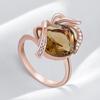 Brauner Natürlicher Zirkon Ethnischer Brautring Für Frauen Einzigartiger Kristall Blume Roségold Farbe Hohe Qualität Alltagsschmuck