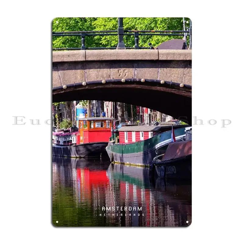 Amsterdam Metal Sign Sign Home Customize Garage Funny Tin Sign Poster 20x30cm(7.8x11.8inch)