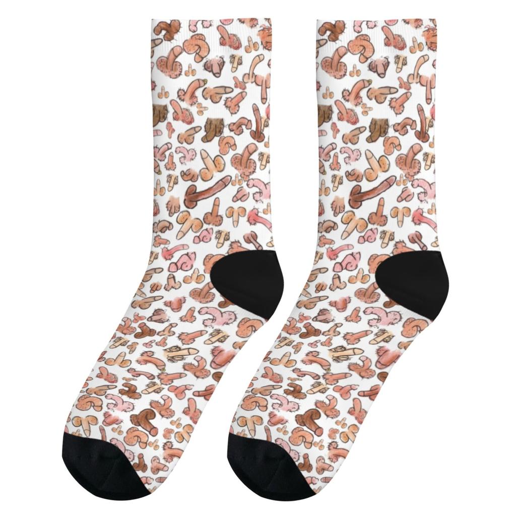 Dick's penis fashion new favorite print unisex soft skin-friendly breathable elastic Harajuku style daily wear medium soc socks