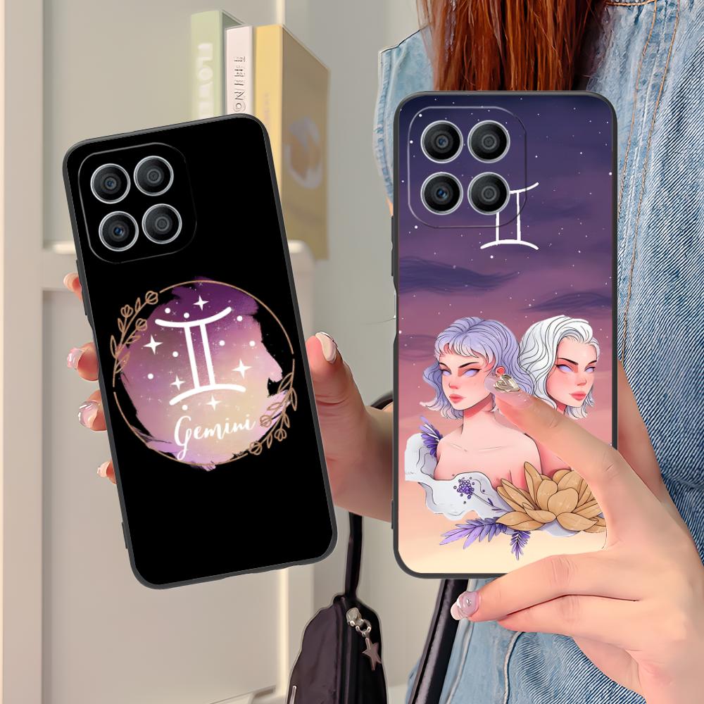 Zodiac Sign Gemini Mobile Phone Case for Honor 90 80 70 60 50 30 20 10 9 8 7 Pro S SE Lite 5G Colorful Printing Cover Luxury
