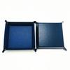 PU Leather Valet Trinket Folding Tray Collapsible Phone Key Wallet Coin Desktop Storage Sundries Box Bins Accessories