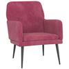 351408 vidaXL Fauteuil Rouge bordeaux 62x79x79 cm Velours