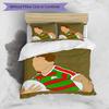 3-teiliges Bettbezug-Set (1 * Bettbezug + 2 * Kissenbezug, ohne Kern), South Sydney Rabbitohs Druck Bettwäsche Set, Schlafzimmer Dekor, Ganzjahres, Geburtstagsgeschenk