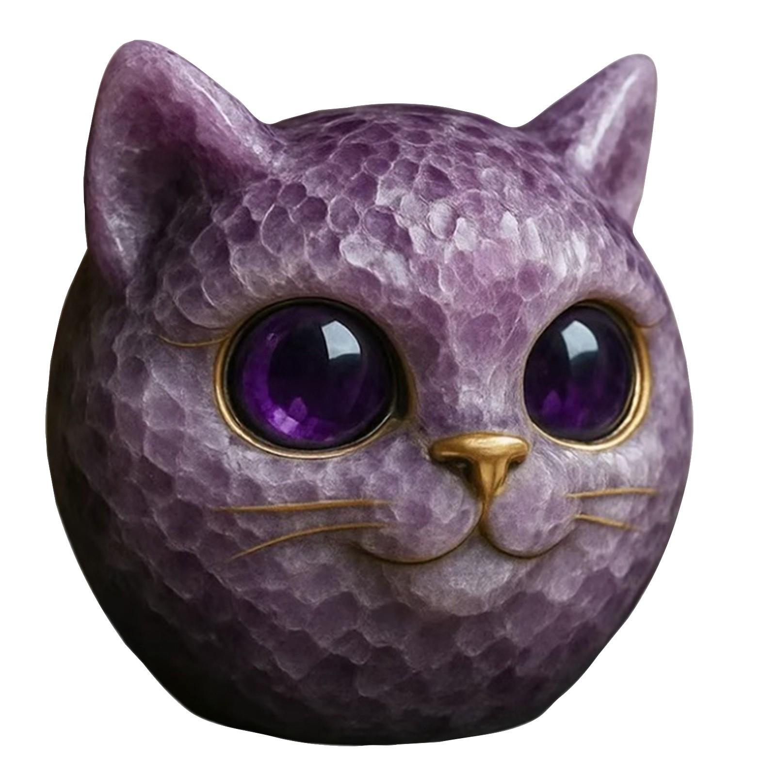 

Роскошные скульптуры кошек из камня, элегантные украшения для дома и произведения искусства для подарка, ручная резьба по кристаллу и камням, сувениры, подарки для любителей кошек One Size