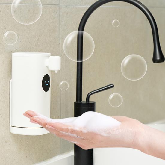 Automatic Foaming Soap Dispenser 350ml Rechargeable Soap Dispenser with 20-Second LED Timer Touchless Smart Hand Soap Dispenser