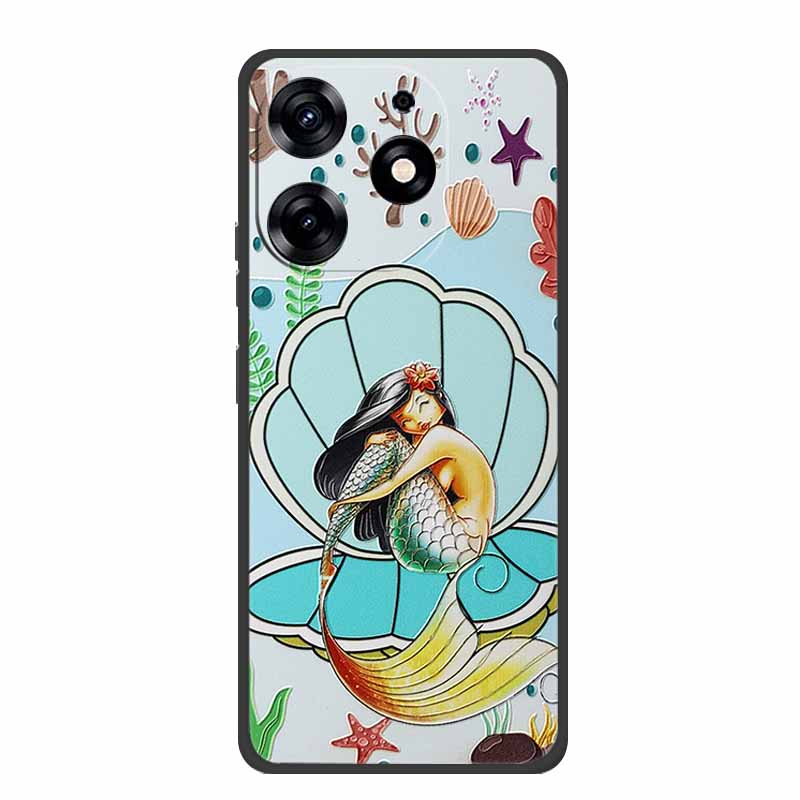 3D Emboss Case For Realme C61 Phone Case Relief Flowers Shockproof Silicone Soft Coque For Realme C61 Back Cover Case RealmeC61