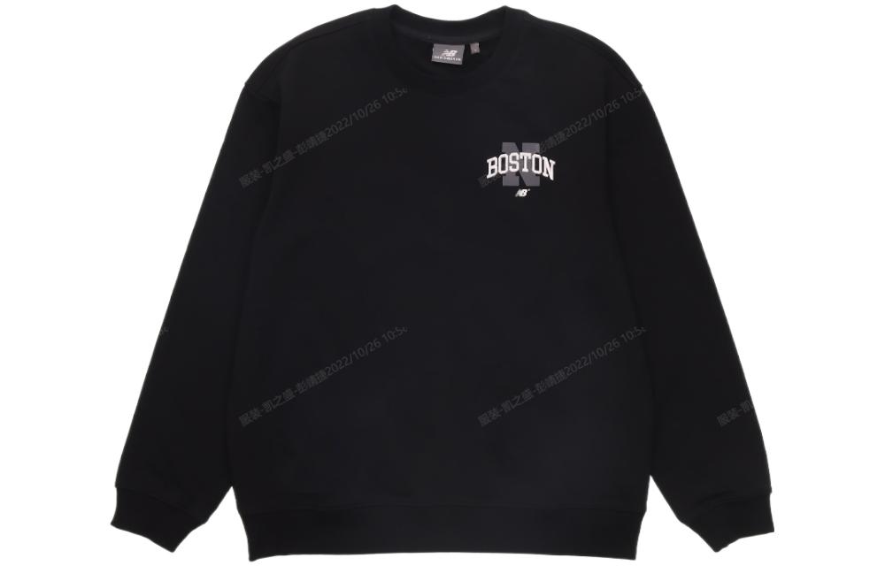 New Balance Sweatshirts Unisex Black Crew Neck Moderate Regular 5CC44343-BK L