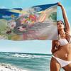 Aya Takano Art Anime Beach Swimming Towel Soft Absorbent Washcloth Children's Gifts for Kids Travel Camping Gym