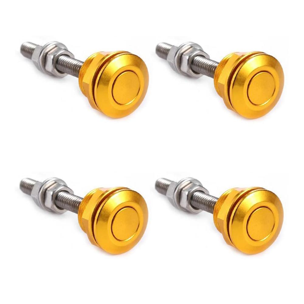 22mm 1Pc/4Pcs Universal Car Push Button Bonnet Hood Pins Kit Aluminum Quick Release Latch Bumper License Plate Lock Clip