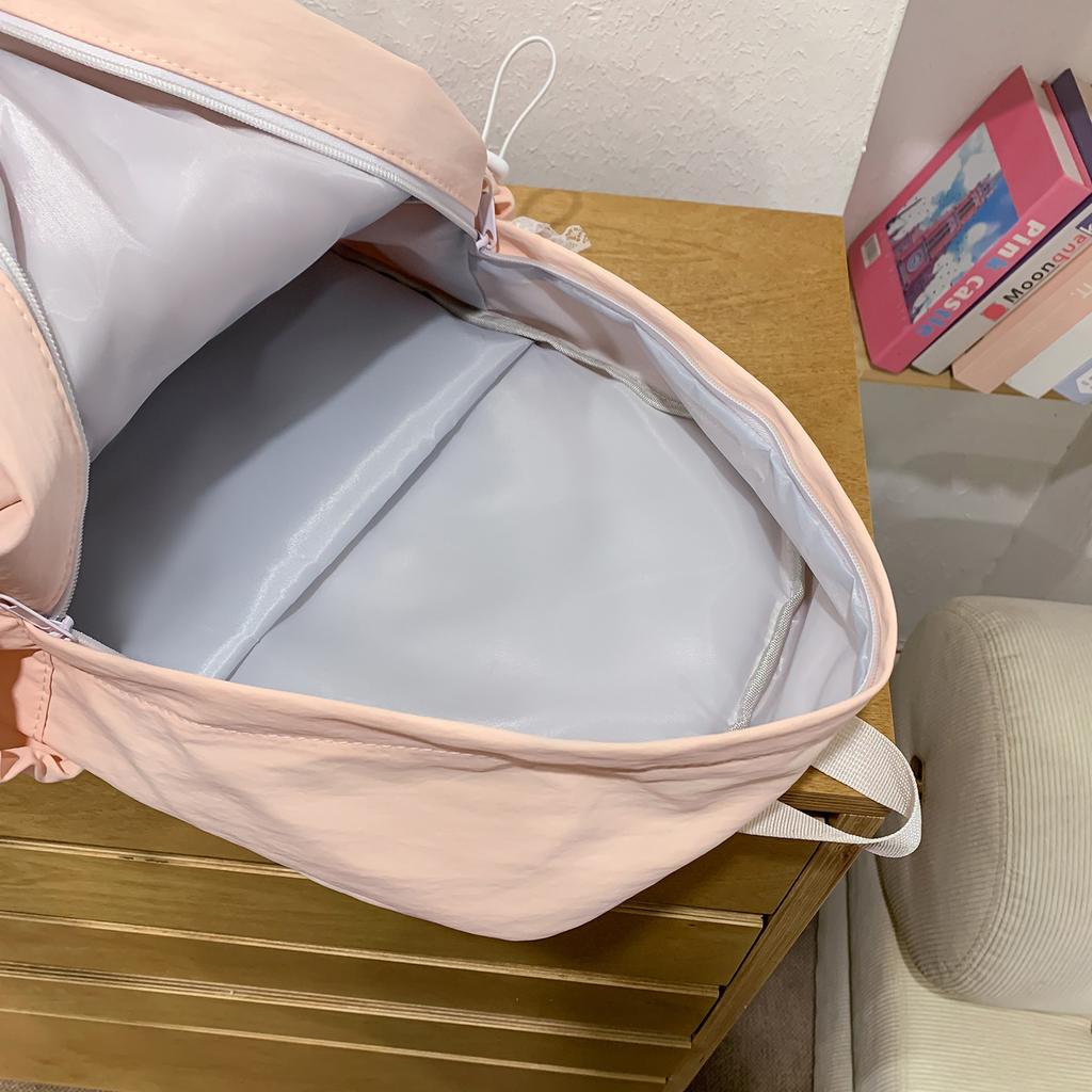 Zaino versione coreana dolce pizzo borsa zaino femminile carino fiocco perla zaino scolastico studente moda casual versatile zaino