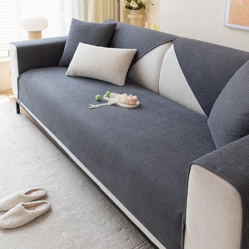 Living Room Decoration Sofa Cushion Chenille Textures Sofa Cover Universal Soft Non-Slip Couch Cover Towel Sofa Protective Mats