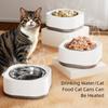 Pet Water Bowl Heater Pet Feeding Dish Warmer with Temperature Control for Small Pet Dogs Cats Chickens Rabbits Birds