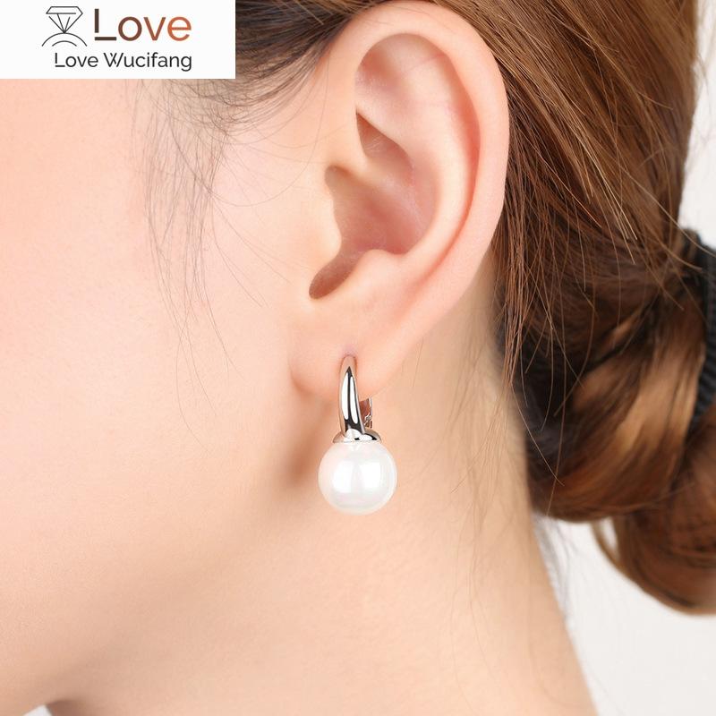 

Новые модные простые жемчужные серьги для женщин из стерлингового серебра 925 пробы, серьги для девочек, аксессуары ко Дню святого Валентина, 12 мм