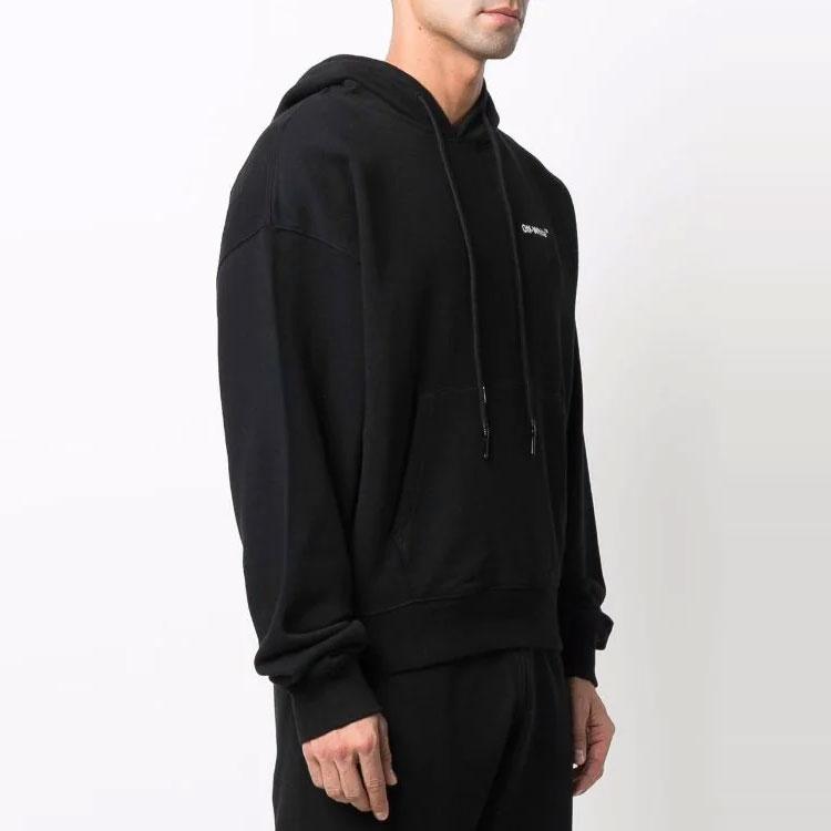 Off-White Sudadera con capucha Caravag Arrow Negro/Blanco Hombre Tops OMBB037C99FLE0031001