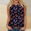 New Color Butterfly Tank Tops 3D Print Women O-Neck Casual Vest Off Shoulder Y2k Elegant Sleeveless Top Camisole Woman Clothing