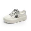 Muffin Thick-soled Star Little White Shoes Women's Spring New Leather Comfortable Non-slip Wear-resistant Casual Board Shoes