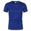 Camiseta Masculina de Verão de Malha de Secagem Rápida - Manga Curta, Gola Redonda, Top Fashion de Cor Sólida