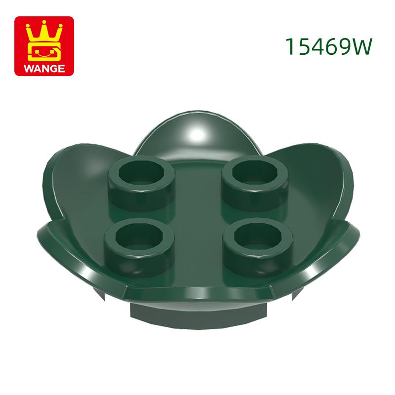 Non-Toxic 129Pcs/Lot 15469W Plant Leaves 2 X 2 With 6 Petals Building Block Moc Accessories Compatible With Brick Diy Children Toys
