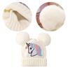 Baby Girl Hat Knit Baby Winter Hat Cute Baby Beanies for Girls Thick Warm Toddlers Double Pompoms Cap for 1-4 Yeas Old