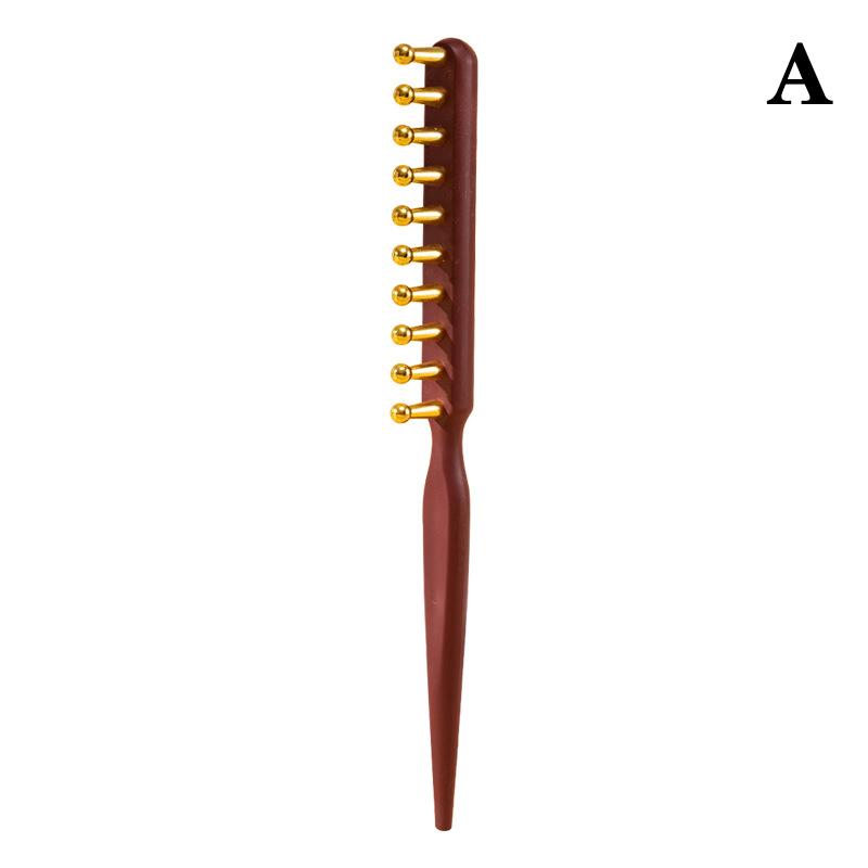 Kopfmeridian-Massagekamm Kupferholz Meridian-Kamm Nadelung Guasha Kopfhaut Entspannungswerkzeuge