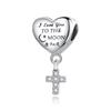 New Cross Charms The Virgin Mary Angel Pendant Beads Necklace Fit Original Copper Bracelets Fine Jewelry Diy Gift