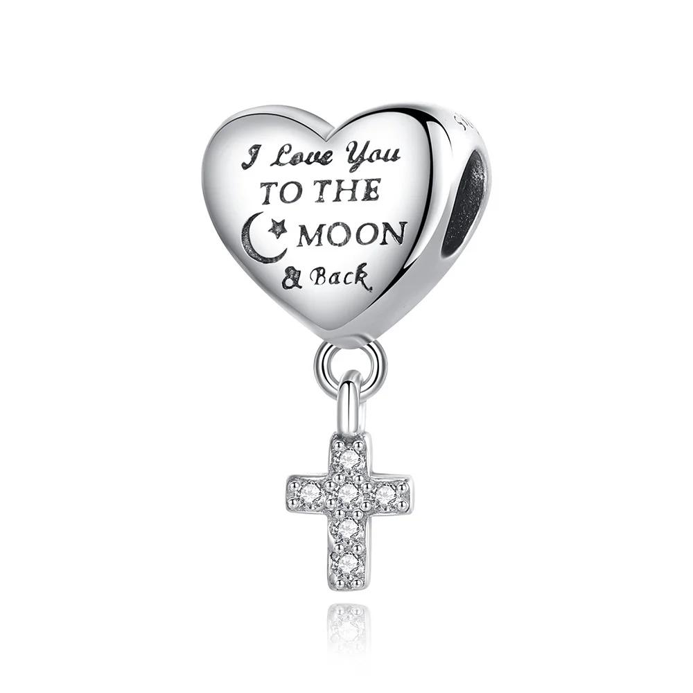 New Cross Charms The Virgin Mary Angel Pendant Beads Necklace Fit Original Copper Bracelets Fine Jewelry Diy Gift
