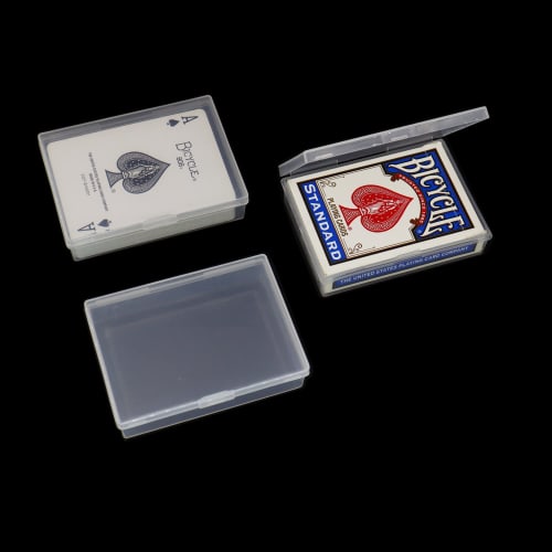 6-Piece Plastic Empty Playing Card Deck Case, Empty Playing Card Box Holder, Storage Case, Organizer with Snap Closure, Perfect for 3.5x2.5 Inch Game