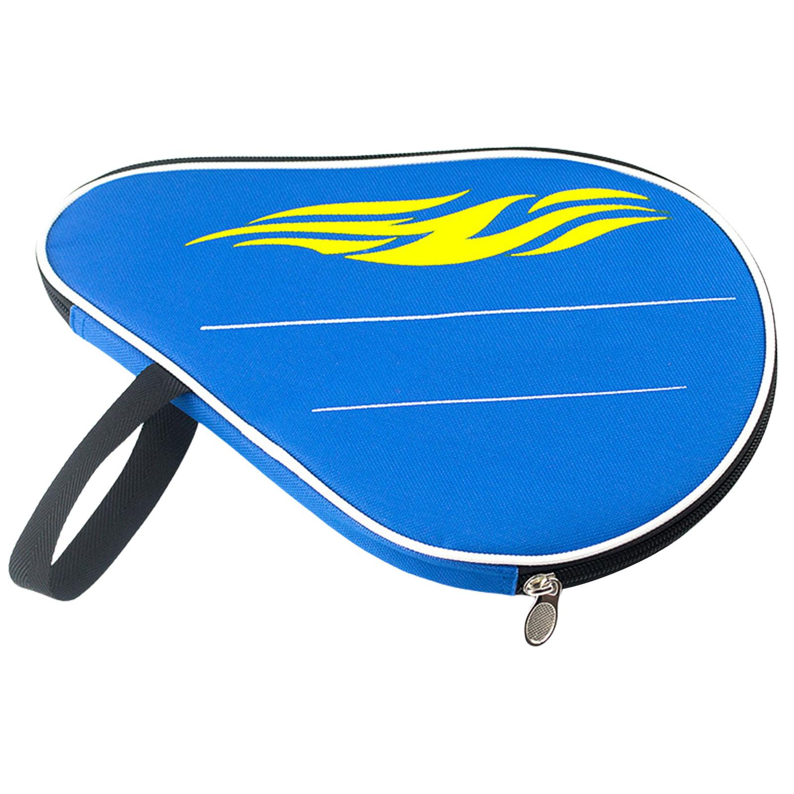 

Table Tennis Paddle Case Organizer for Indoor Outdoor Use with Small Pocket Carrying Case with Holder Strap синий