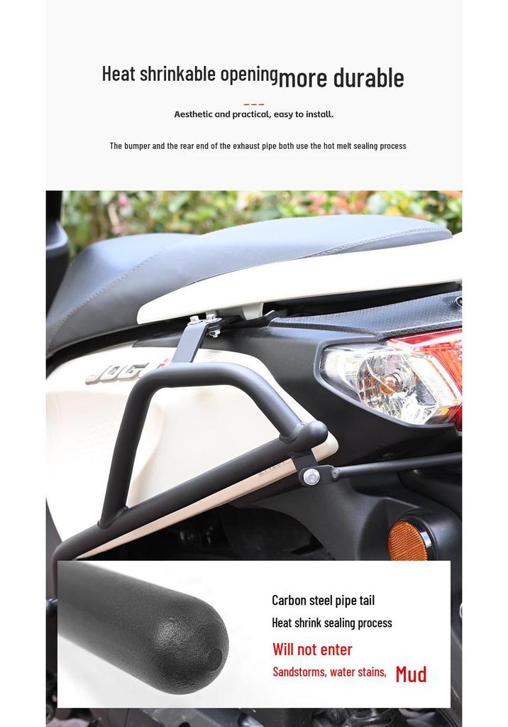 Yamaha Jog i125 Full Coverage Front & Rear Bumper, Footboard, and Exhaust Anti-Collision Protective Set