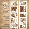 Washi Tape Retro Coffee Cat Pattern 5cmx2m for Journal Decoration Scrapbooking and DIY Crafts
