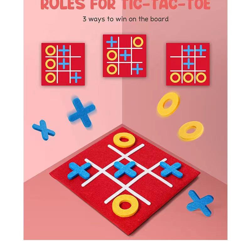 Children's Educational Tic-Tac-Toe Felt Game Board