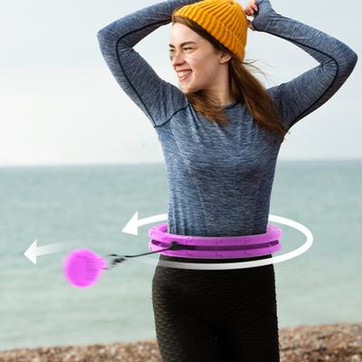 Hula Hoop Ponderato con 24 Nodi Staccabili Adulti Perdita di Peso Brucia Grassi Tonificazione Vita Cerchio Fitness Donne Uomini Anello Esercizio Rinforzo Vita